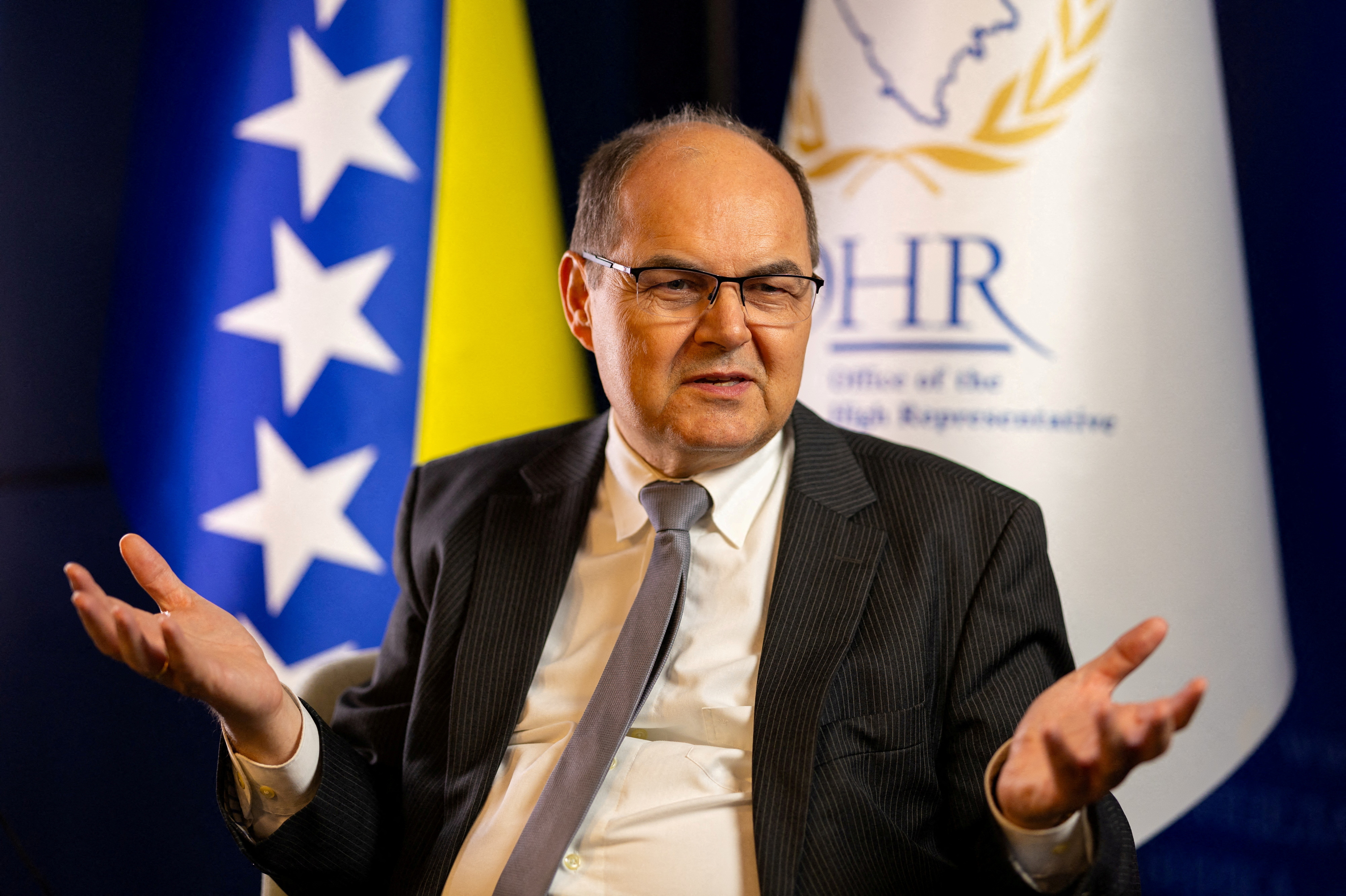 FILE PHOTO: Bosnia's international High Representative Christian Schmidt during the interview for Reuters in Sarajevo