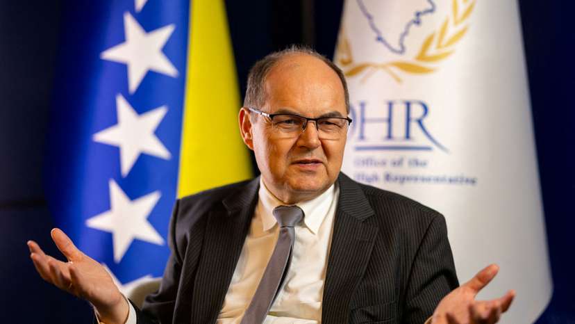 FILE PHOTO: Bosnia's international High Representative Christian Schmidt during the interview for Reuters in Sarajevo