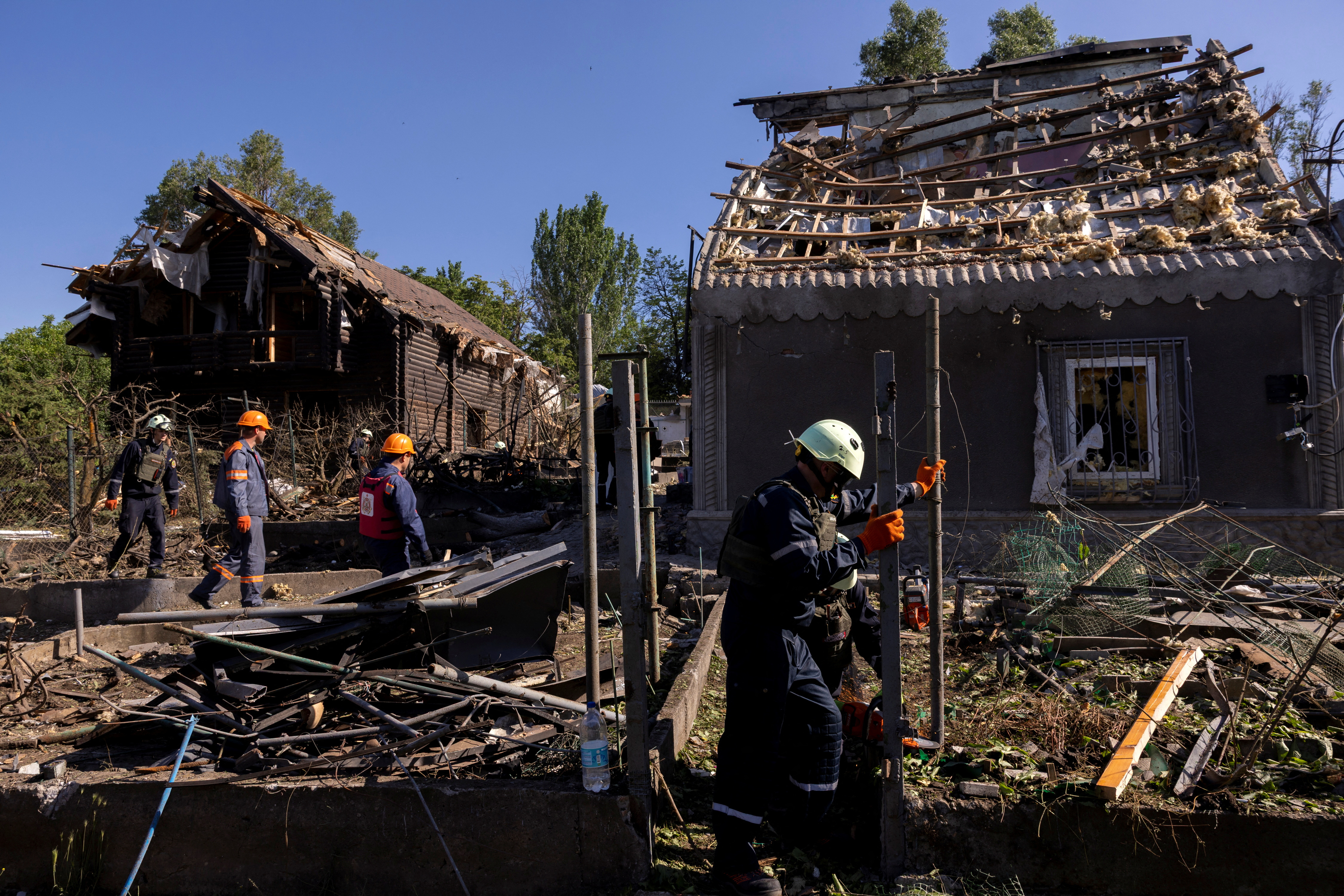 Aftermath of a Russian attack in Zaporizhzhia