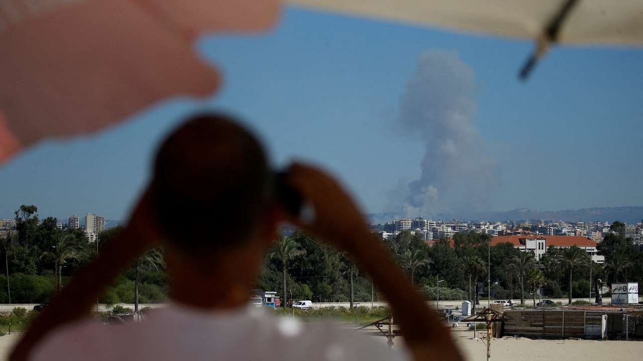 FILE PHOTO: Cross-border hostilities between Hezbollah and Israeli forces