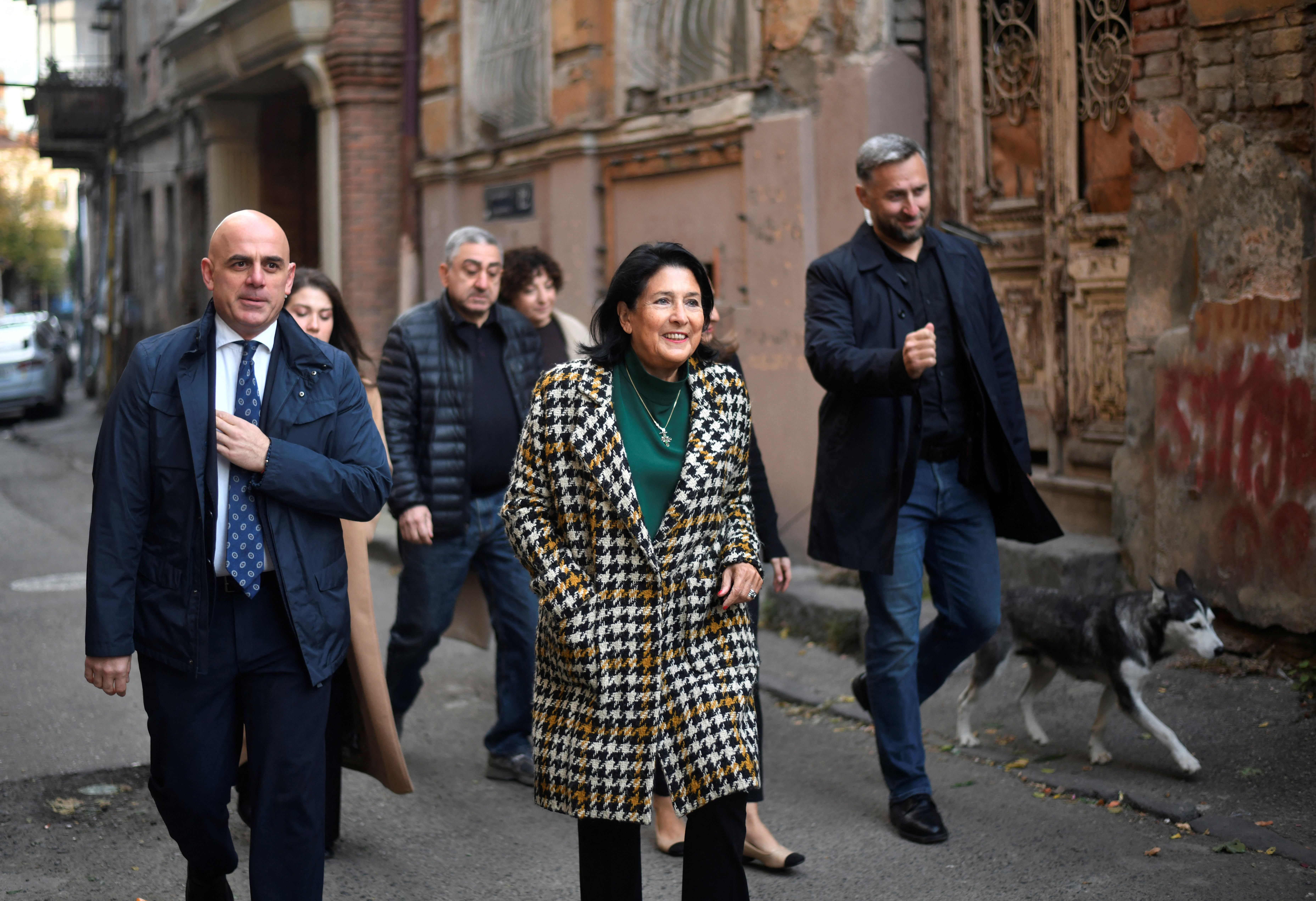 Georgia's President Salome Zourabichvili votes in parliamentary elections in Tbilisi