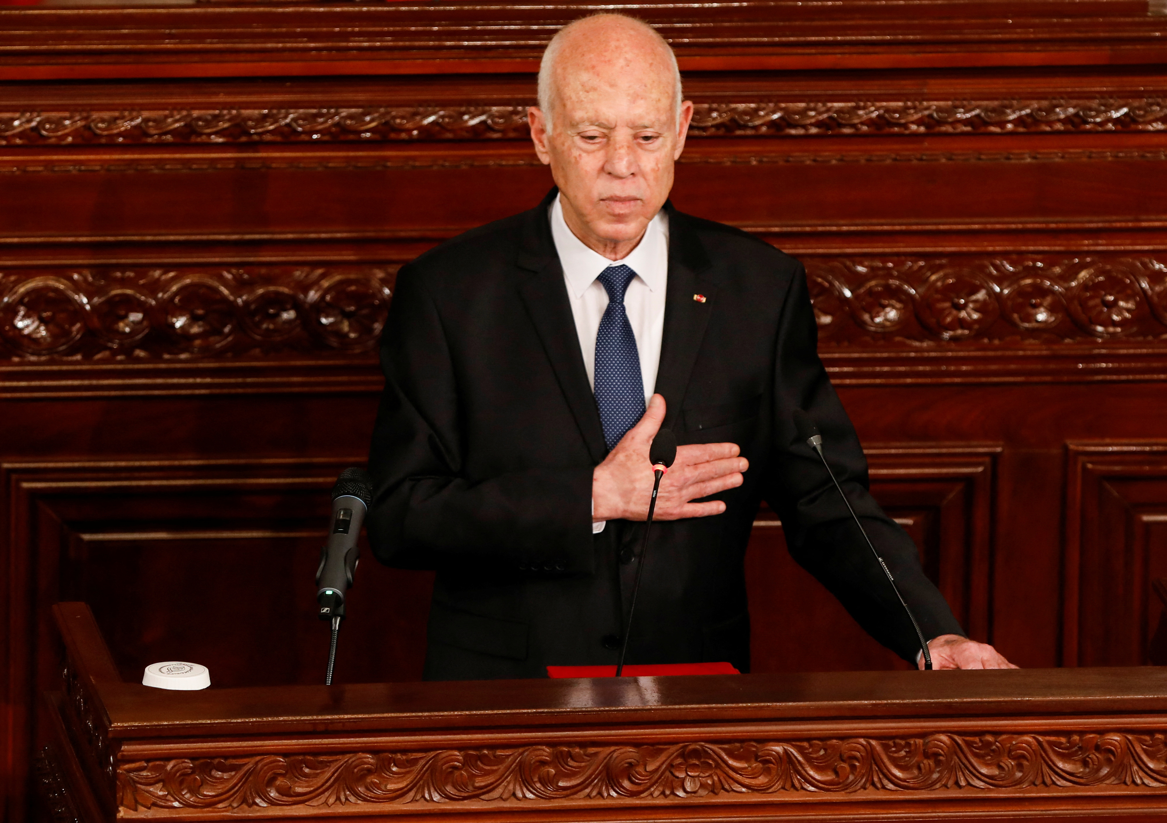 Tunisian president-elect Kais Saied swearing-in ceremony in Tunis
