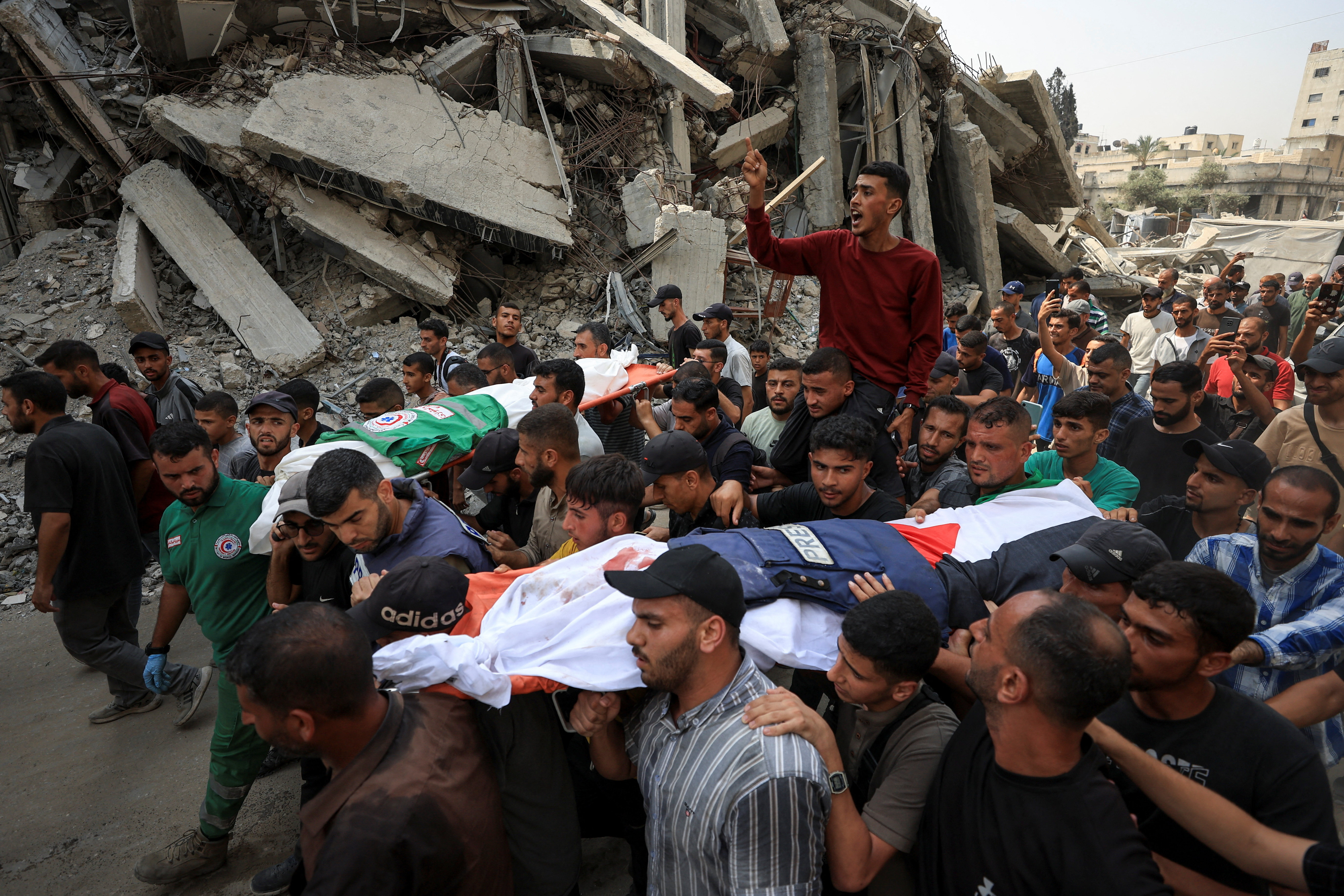 Funeral of Al Jazeera journalists in Gaza City