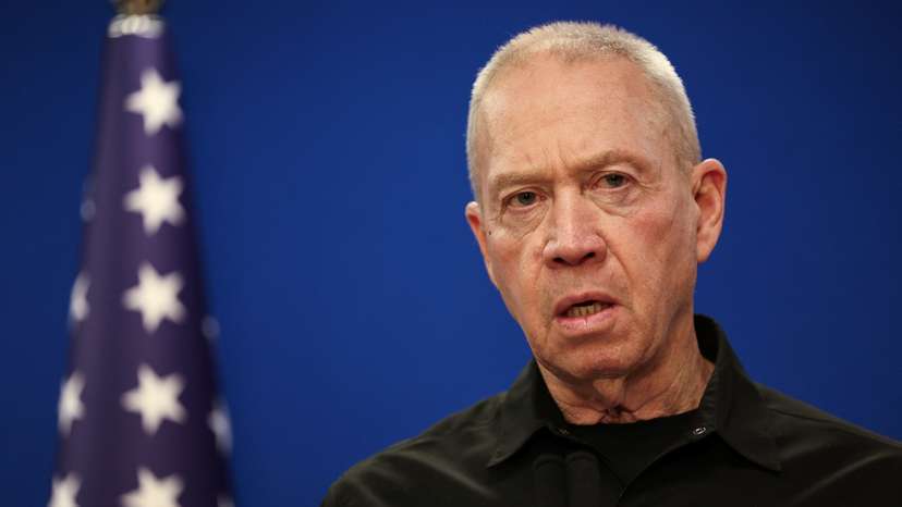 U.S. Secretary of Defense Austin and Israeli Defense Minister Gallant hold a joint press conference at Israel's Ministry of Defense, in Tel Aviv