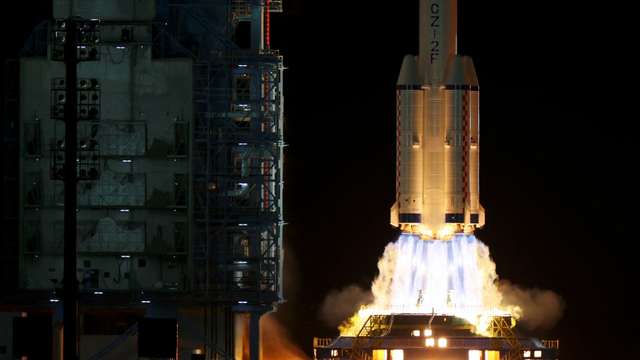 Long March-2F rocket carrying the Shenzhou-19 spacecraft takes off from Jiuquan Satellite Launch Center