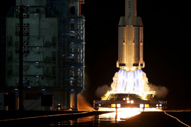 Long March-2F rocket carrying the Shenzhou-19 spacecraft takes off from Jiuquan Satellite Launch Center