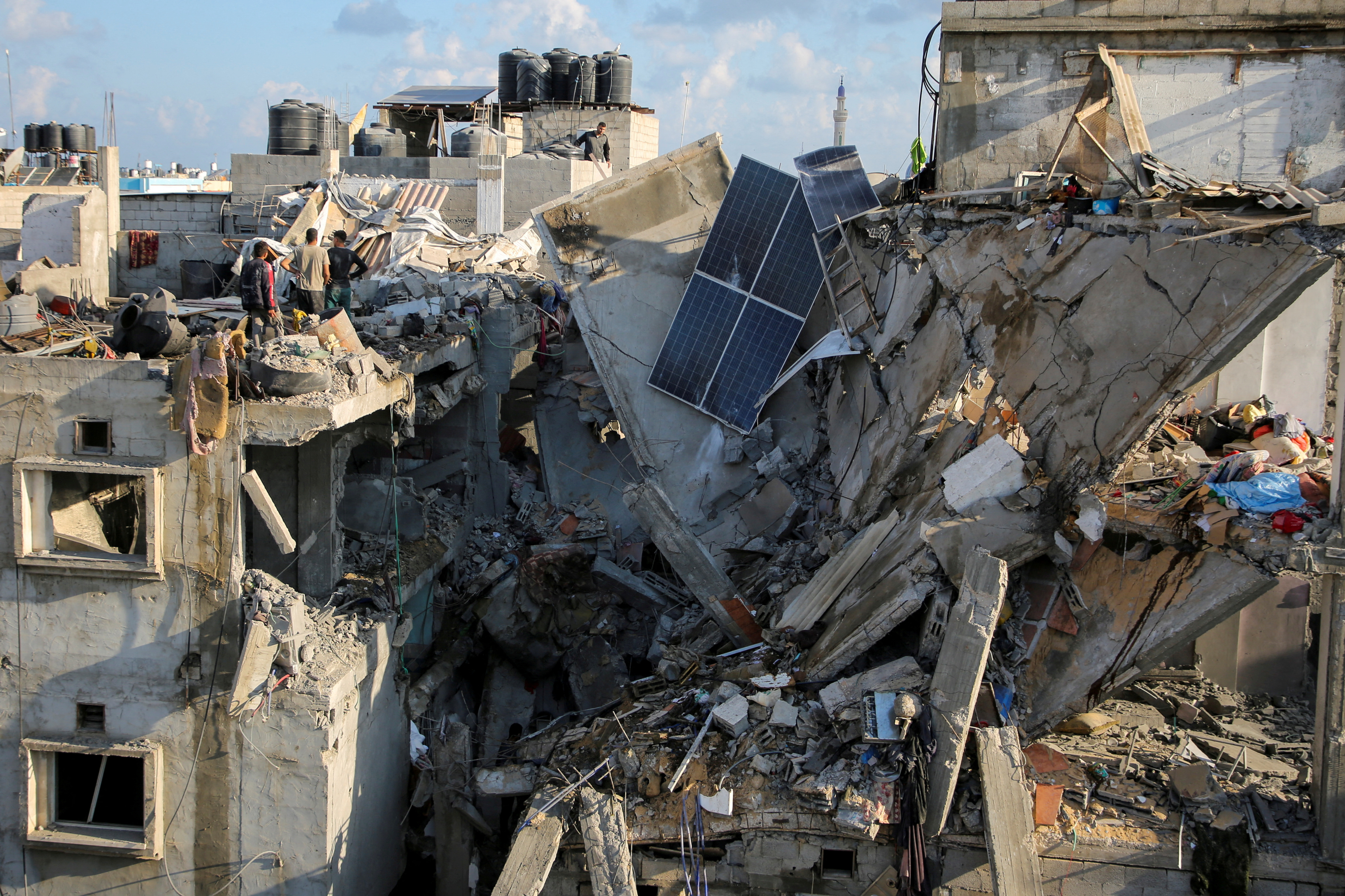 Aftermath of an Israeli strike on a house in Rafah