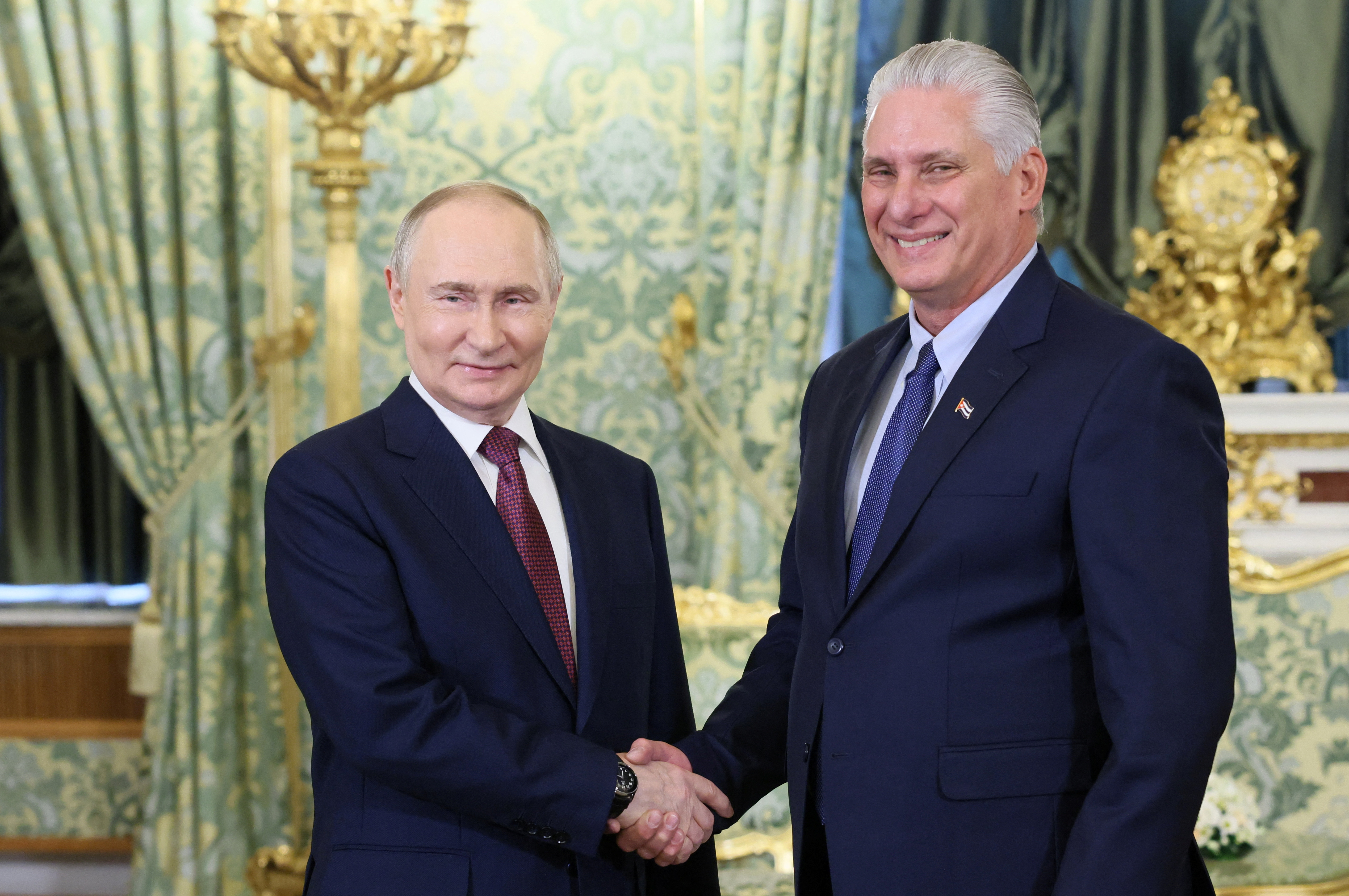 Russian President Putin and Cuban President Diaz-Canel meet in Moscow
