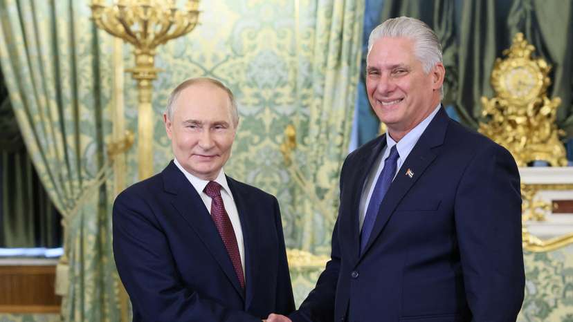 Russian President Putin and Cuban President Diaz-Canel meet in Moscow
