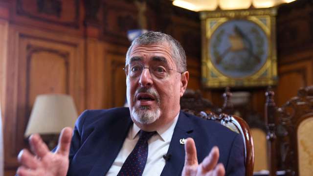 FILE PHOTO: Interview with Guatemala's President Arevalo at the National Palace of Culture, in Guatemala City