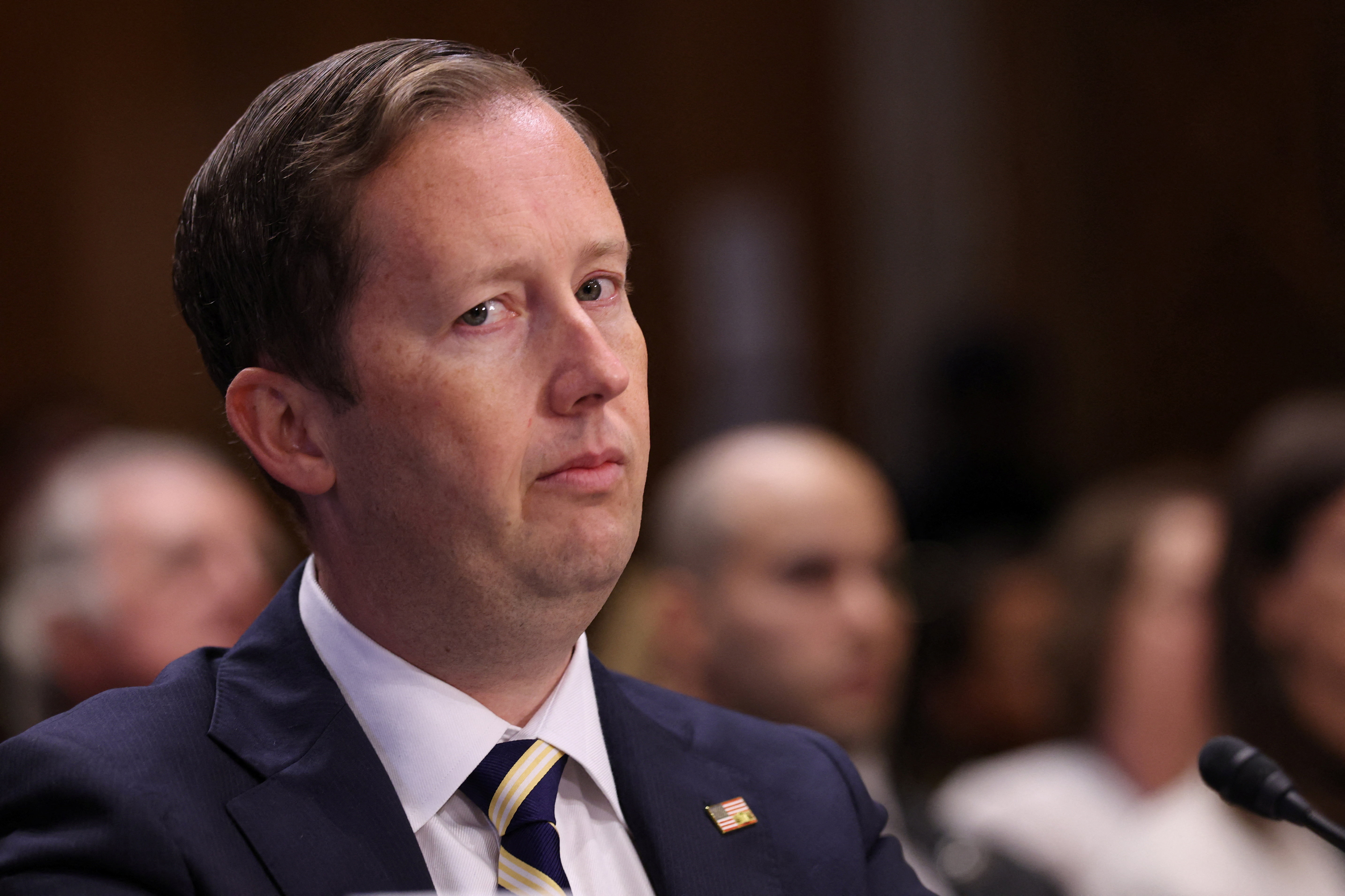 Sergio Gor testifies before a Senate Foreign Relations Committee hearing on nominations on Capitol Hill in Washington, D.C., U.S.