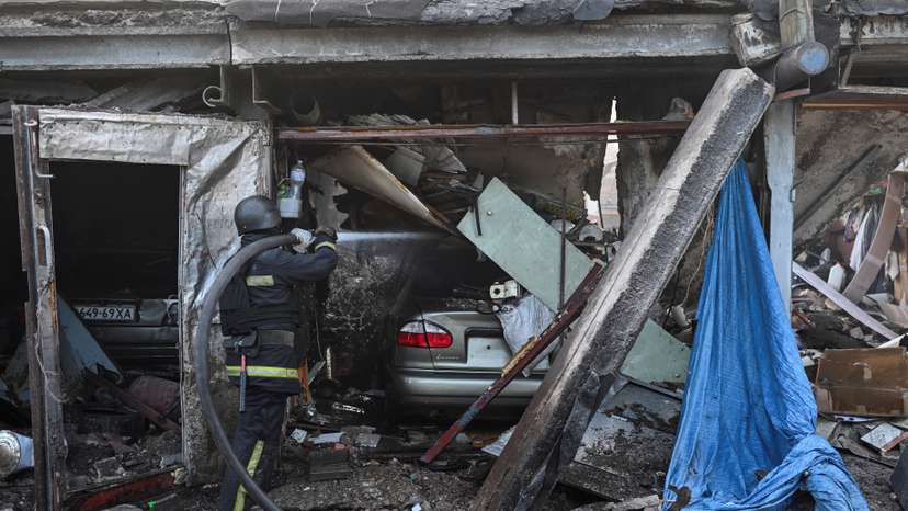 Aftermath of a Russian air attack in Kharkiv