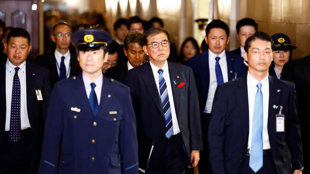 Lower house plenary session at the parliament, in Tokyo