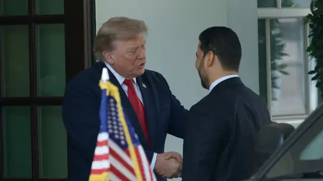 Donald Trump, presidente dos EUA, e Ali al-Zaidi, primeiro-ministro do Iraque