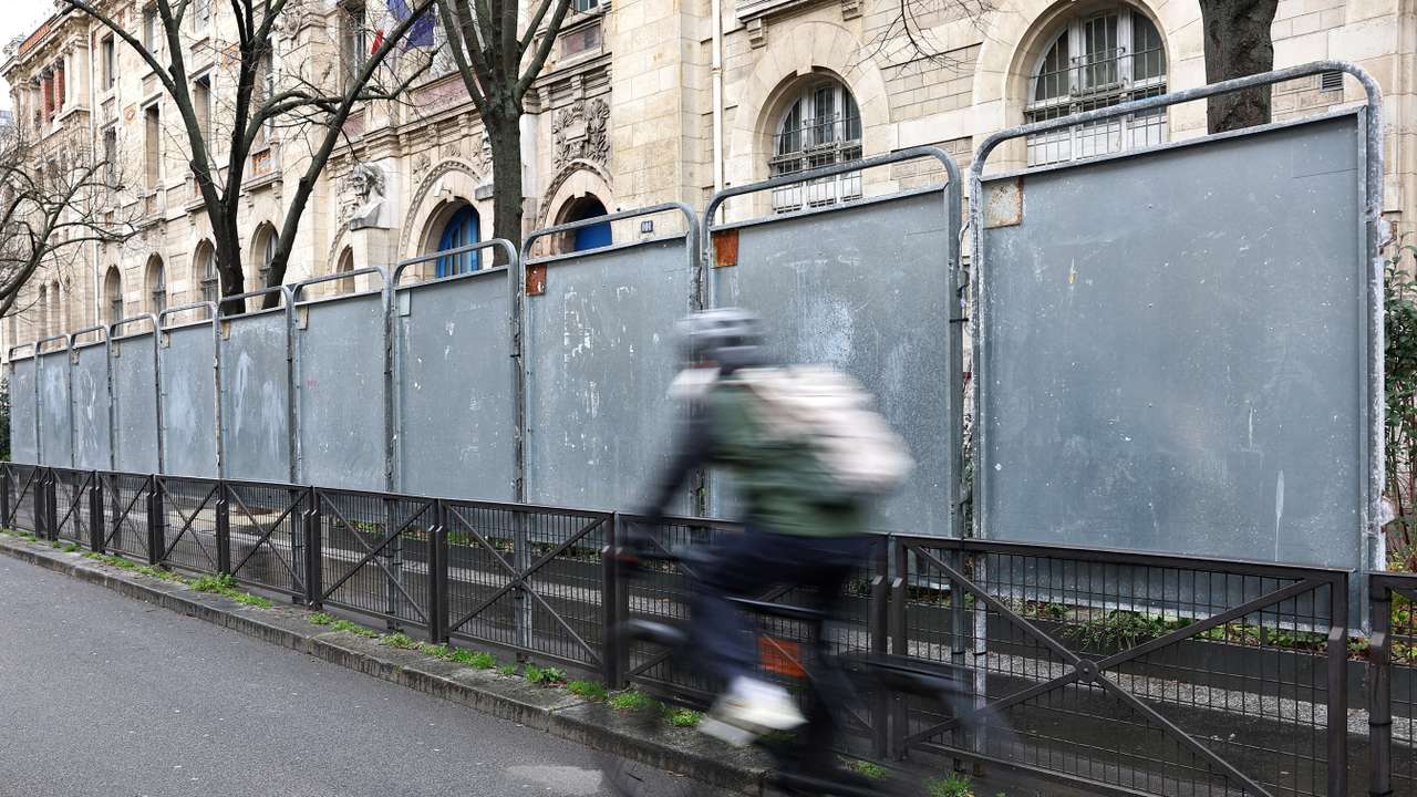 FILE PHOTO: Electoral campaign panel boards ahead of the upcoming municipal elections in Paris