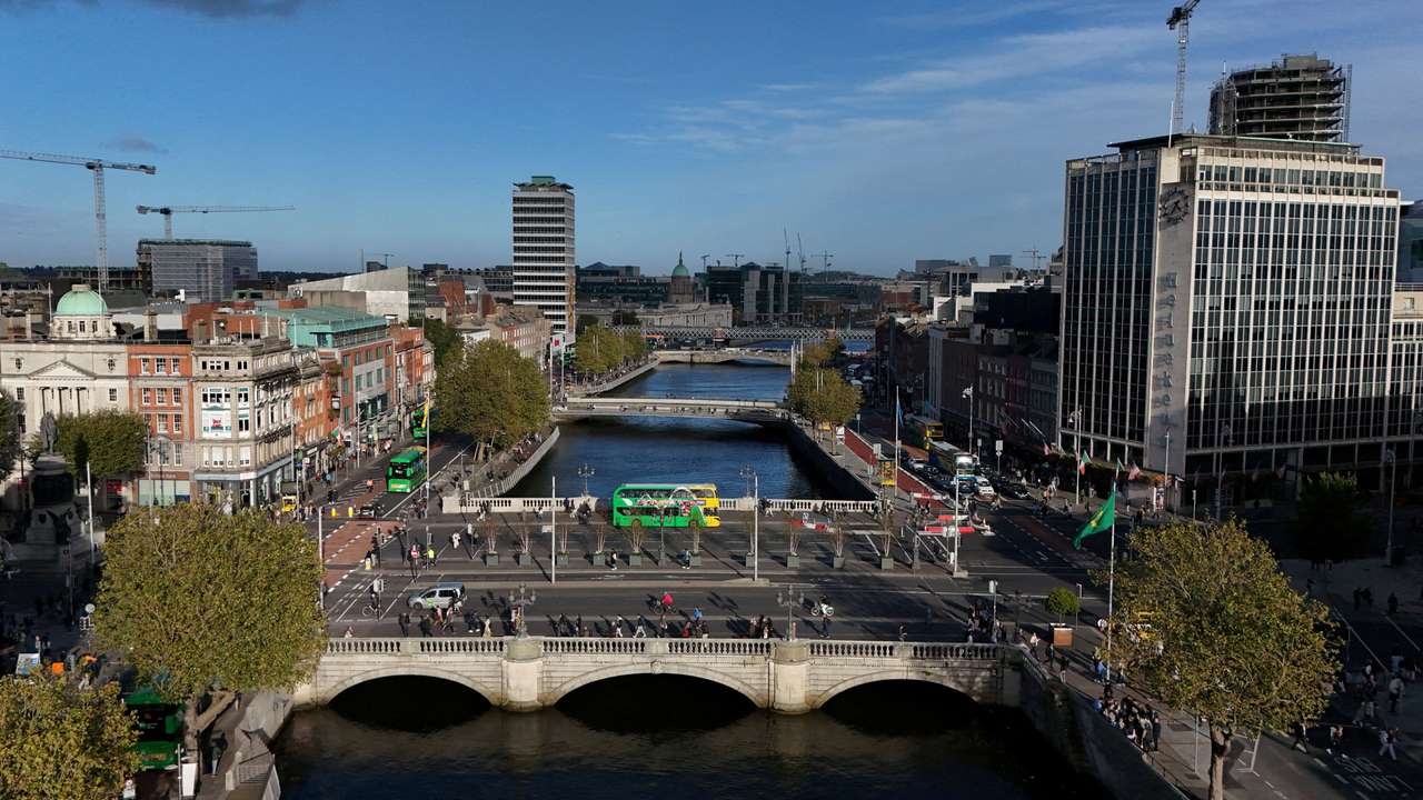 FILE PHOTO: A drone view of Dublin