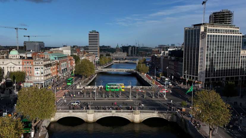 FILE PHOTO: A drone view of Dublin