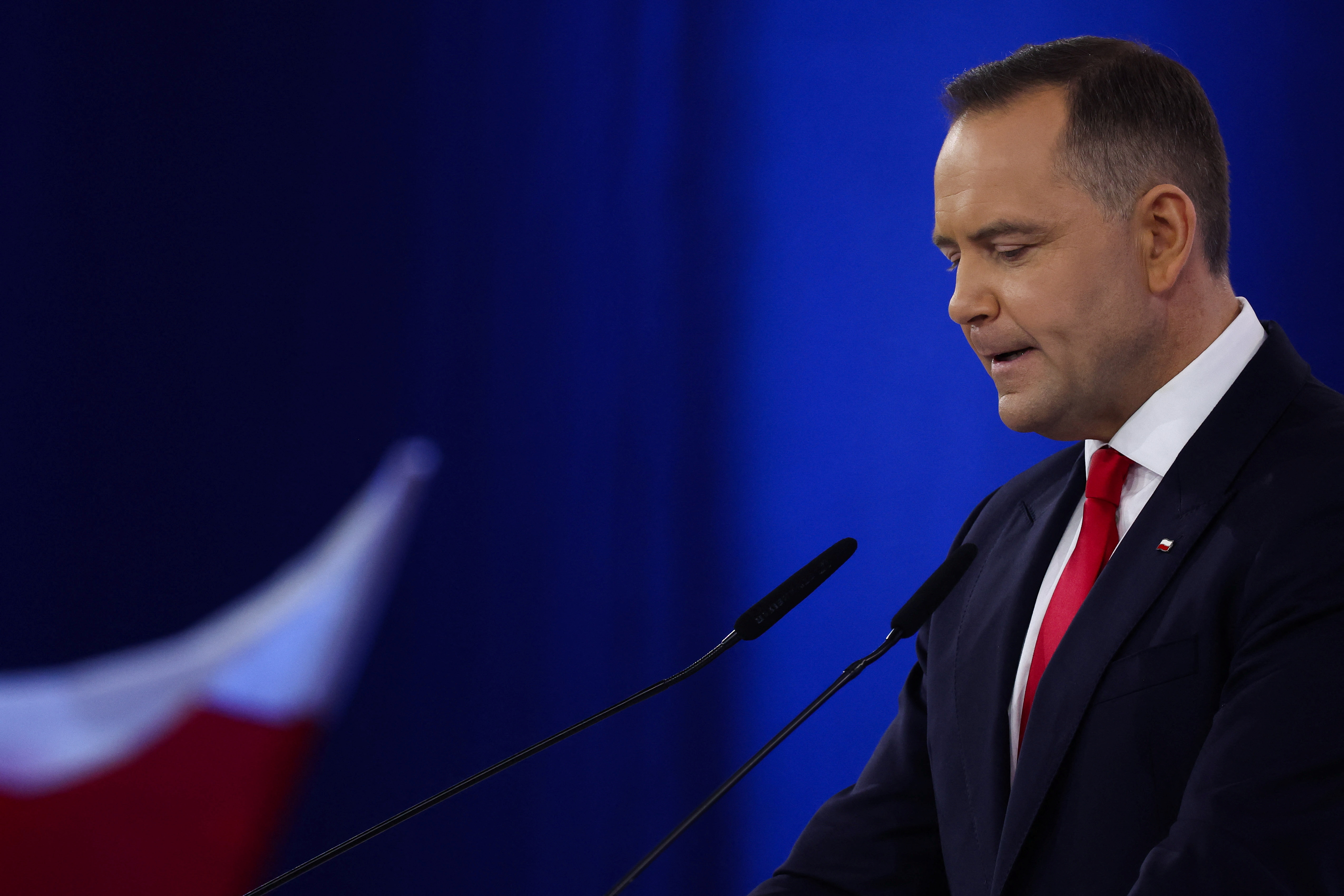 An election convention of Karol Nawrocki, candidate for Polish presidential election in 2025, in Szeligi