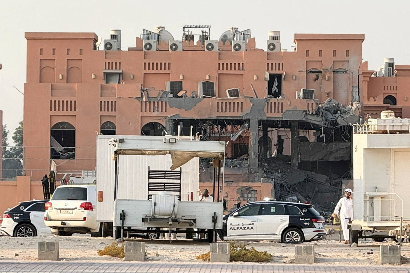 Aftermath of an Israeli attack on Hamas leaders, according to an Israeli official, in Doha
