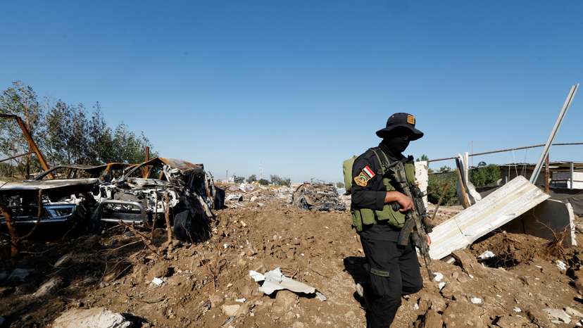 Aftermath of a U.S. airstrike in Hilla