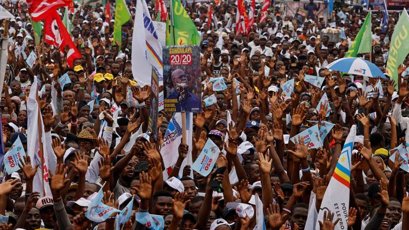 Democratic Republic of the Congo's President Felix Tshisekedi holds campaign rally in Kinshasa