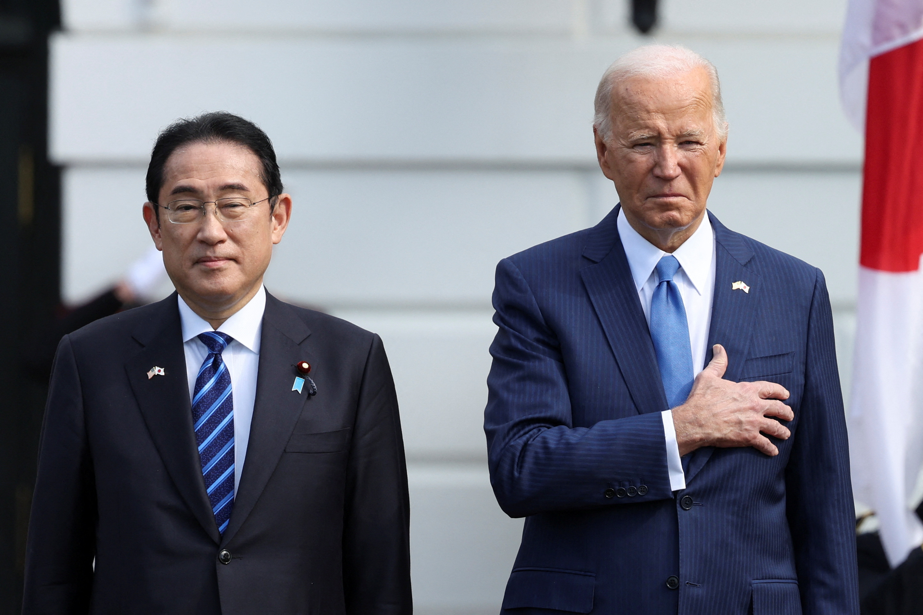U.S. President Joe Biden hosts Japanese PM Fumio Kishida for official state visit at the White House, in Washington