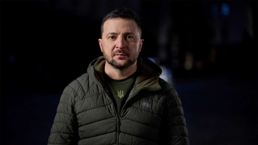 FILE PHOTO: Ukraine's President Zelenskiy addresses Ukrainian people on the New Year eve, in Kyiv