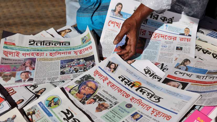 Bangladeshi court sentenced ousted Prime Minister Hasina to death, finding her guilty of ordering a deadly crackdown on a student-led uprising last year, in Dhaka