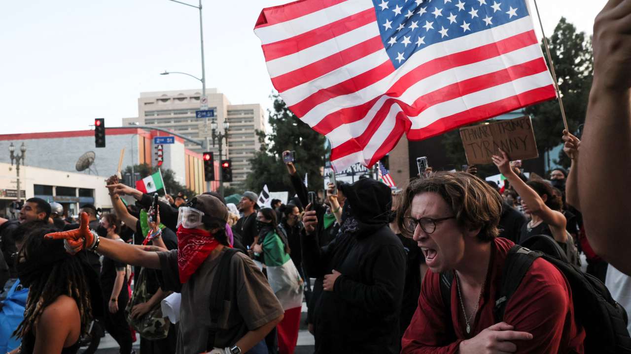 Protests against federal immigration sweeps continue, in Los Angeles