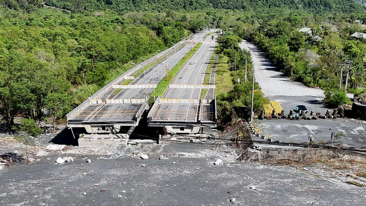 Aftermath of Super Typhoon Ragasa, in Hualien