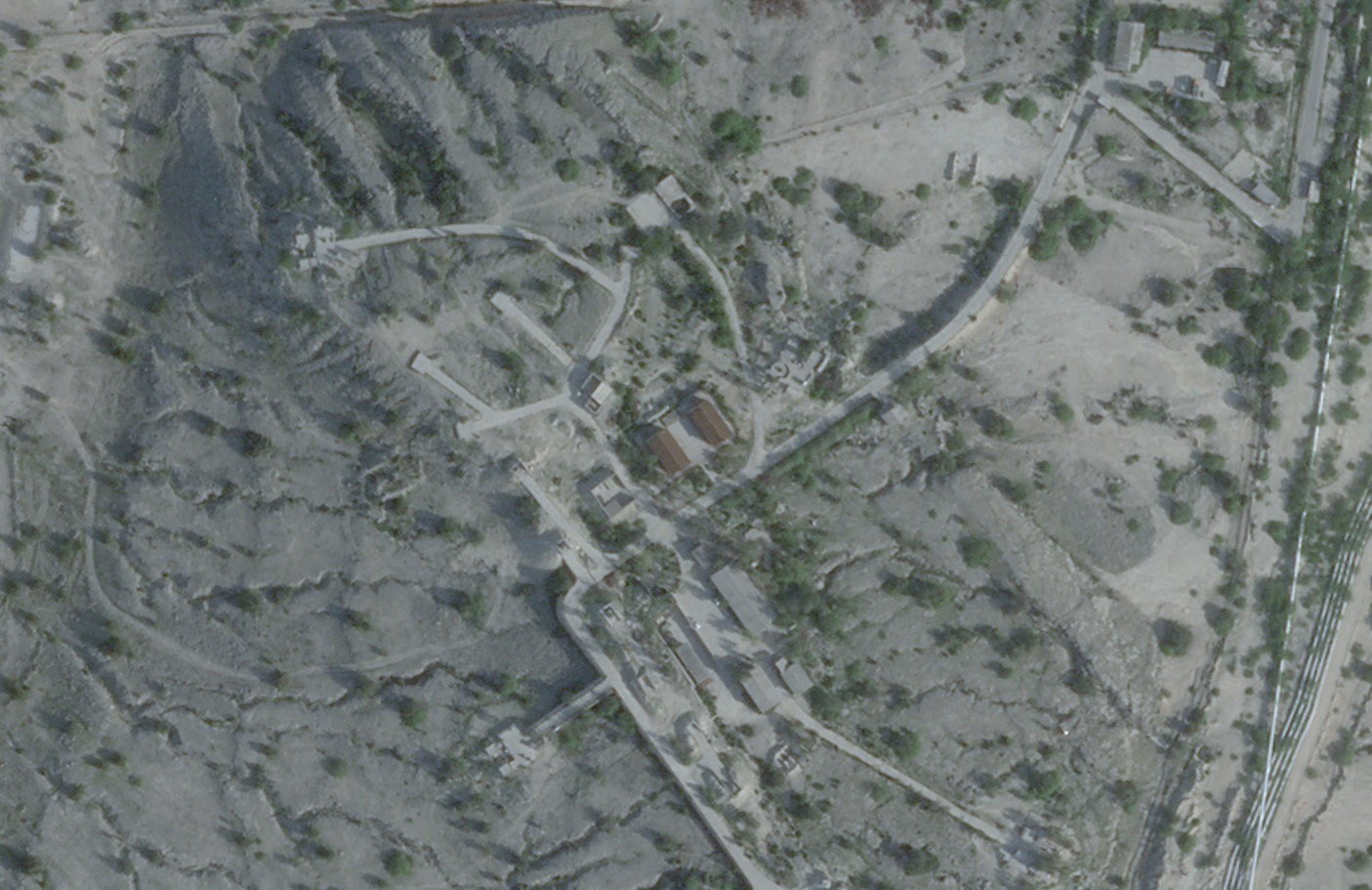 A satellite image of Kharg Island, before U.S. strikes