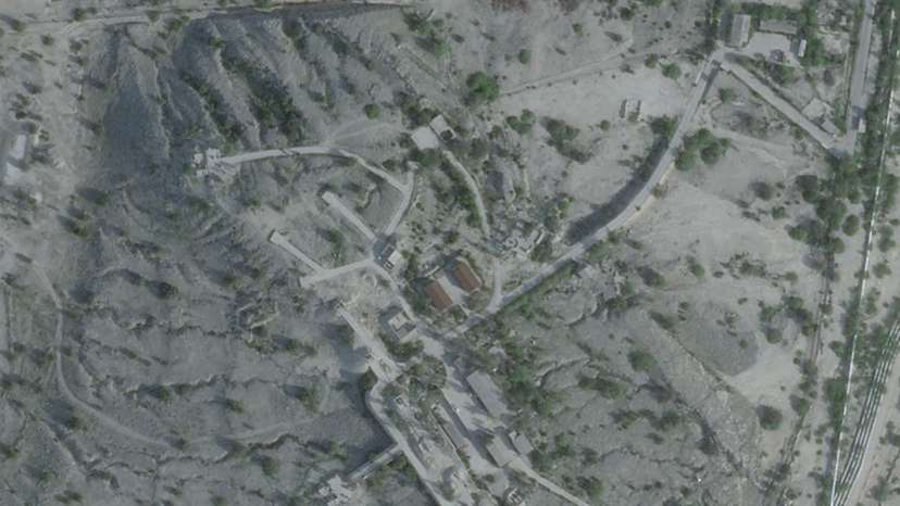 A satellite image of Kharg Island, before U.S. strikes