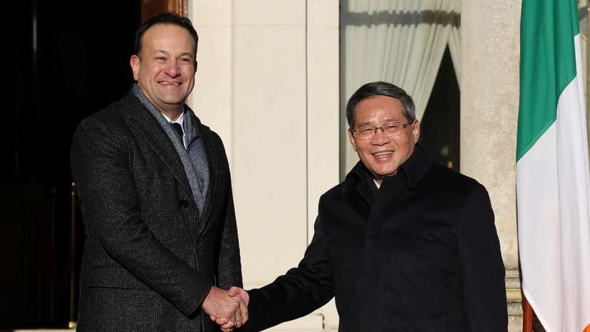 Chinese Premier Li Qiang and Ireland's Taoiseach, Leo Varadkar meet in Dublin