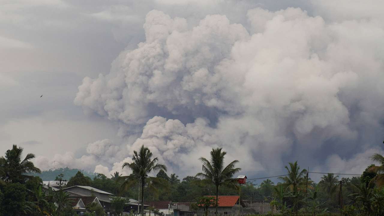 Mount Semeru volcano erupts in East Java