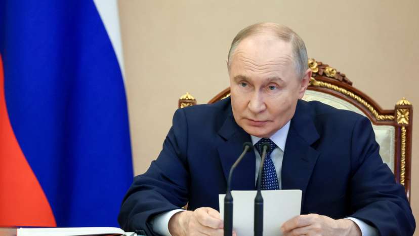 Russian President Vladimir Putin chairs a meeting on the key points of the state armament program in Moscow