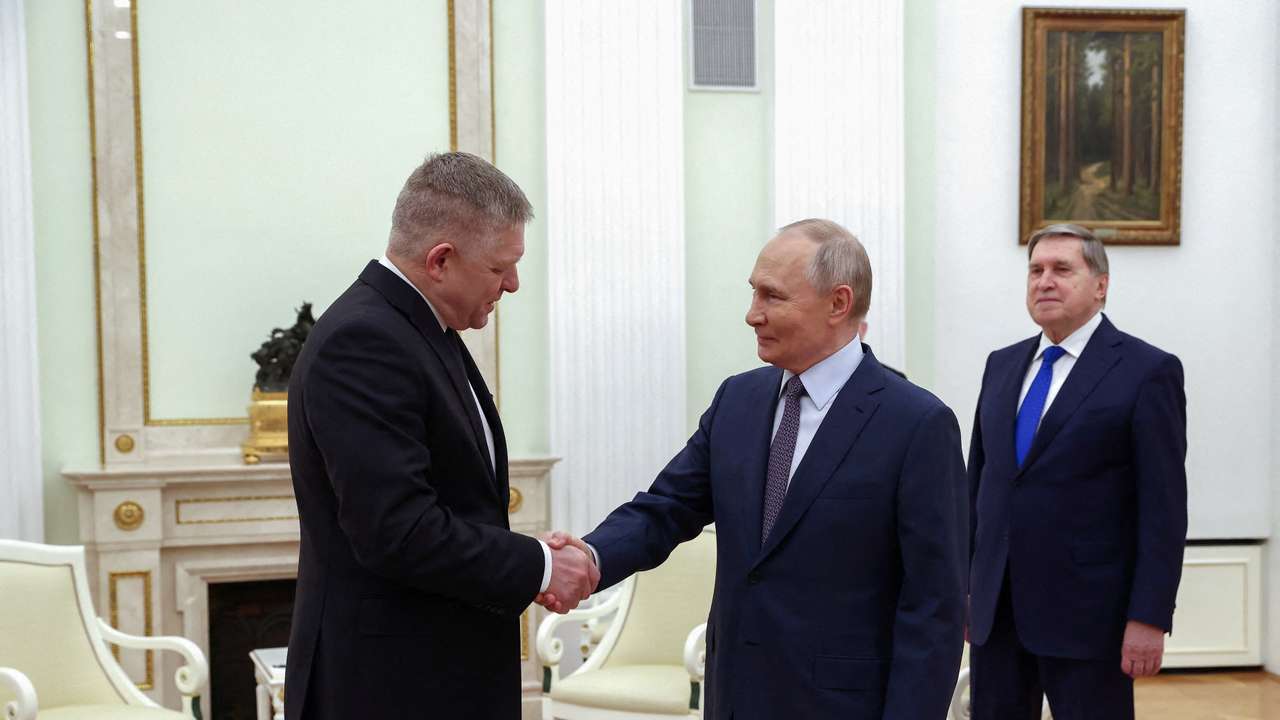 Russian President Putin meets Slovak Prime Minister Fico in Moscow