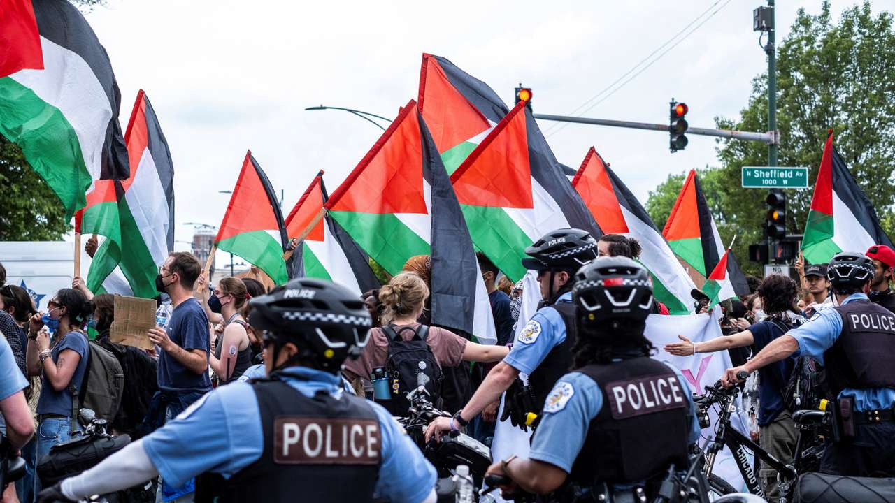 Police break up pro-Palestinian encampment at DePaul University in Chicago