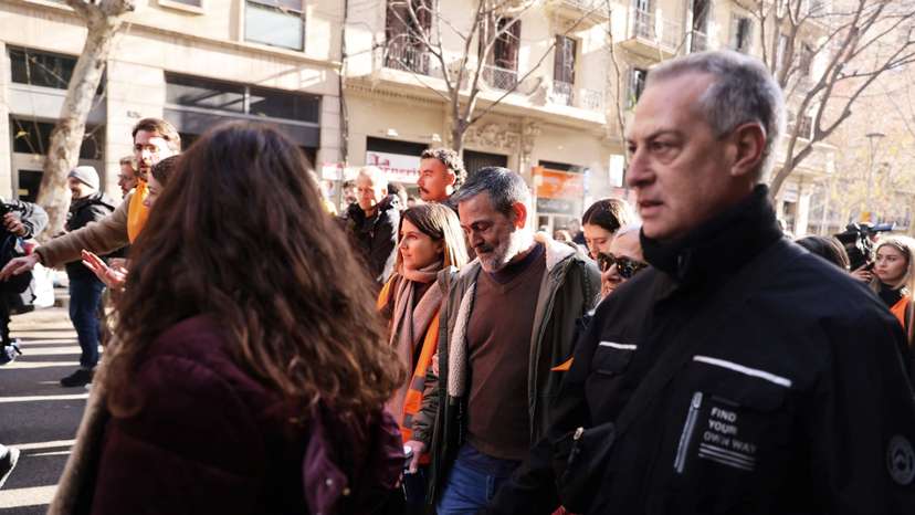 Protest against eviction of building symbolising Barcelona’s housing crisis