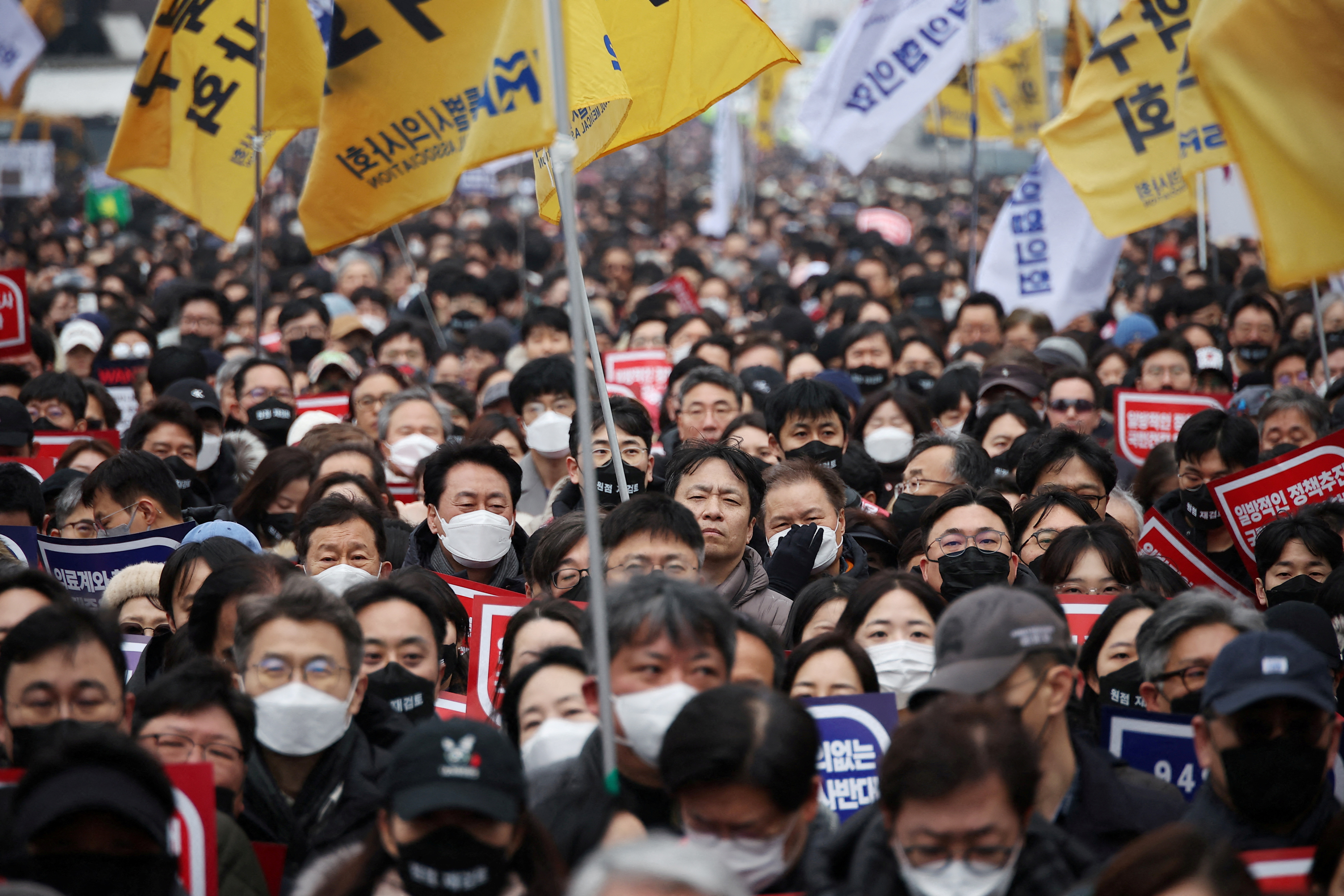 FILE PHOTO: South Korean doctors to hold a mass rally against govt medical policy