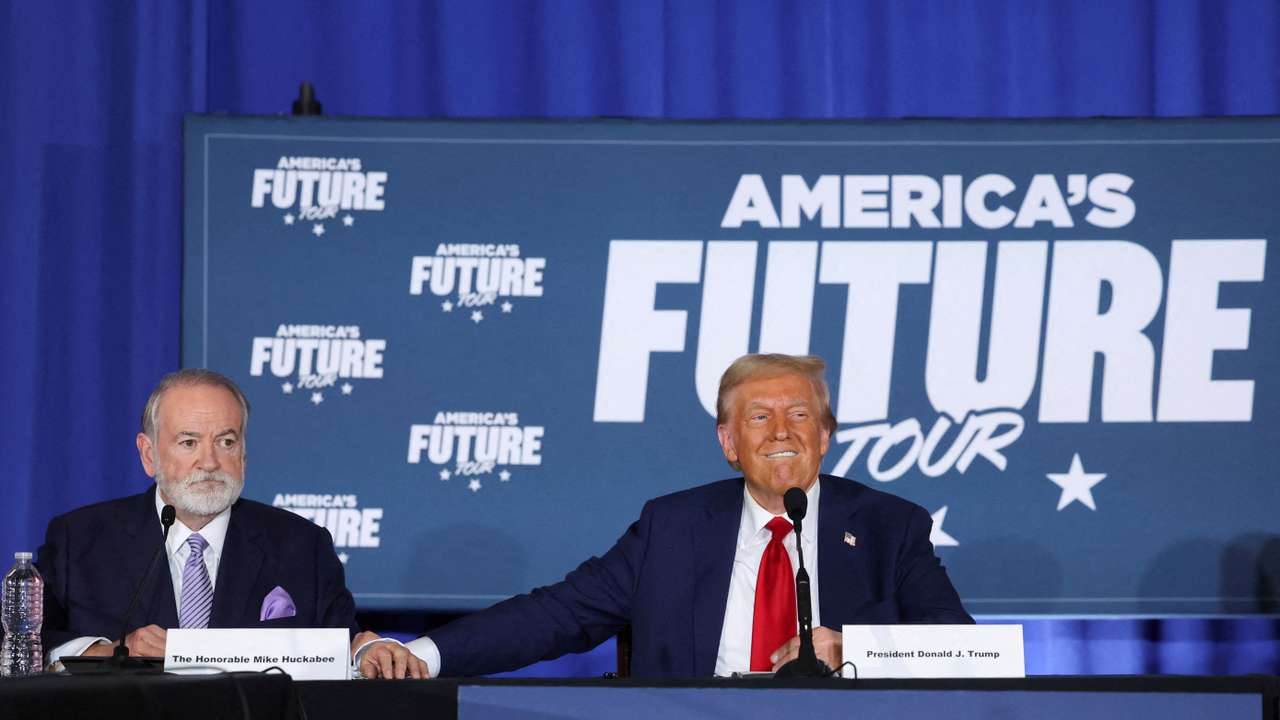 FILE PHOTO: Republican presidential nominee and former U.S. President Donald Trump arrives in Pennsylvania