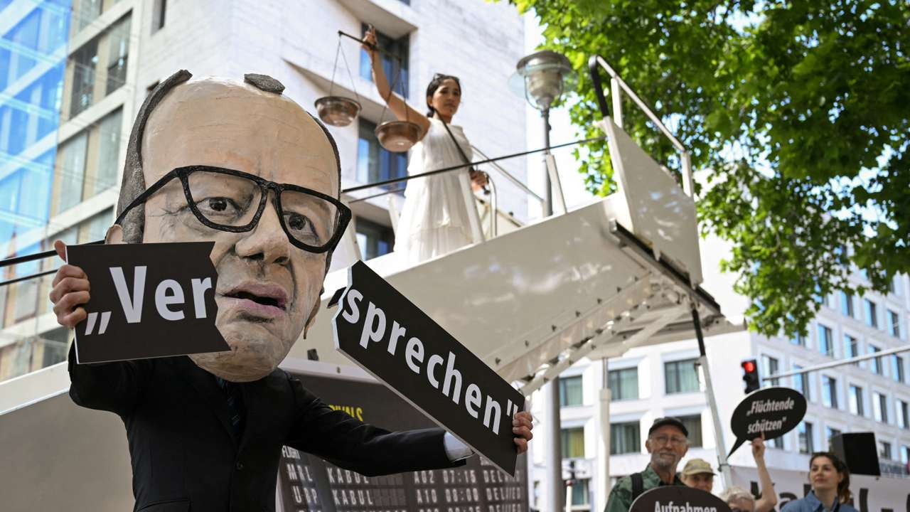 FILE PHOTO: Protest for the continuation of visa issuance under the admission programs for vulnerable Afghans in Berlin