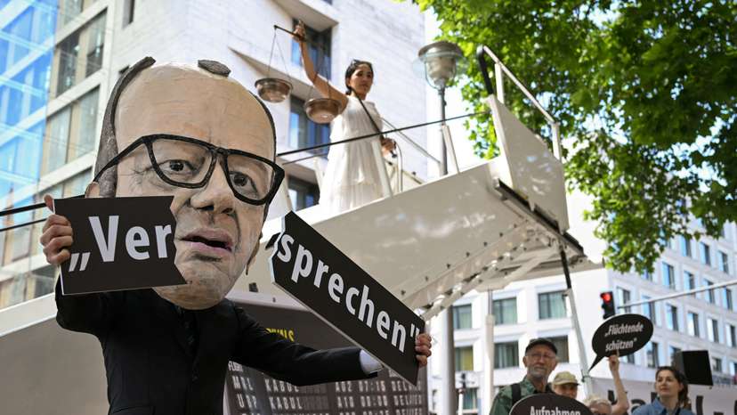 FILE PHOTO: Protest for the continuation of visa issuance under the admission programs for vulnerable Afghans in Berlin