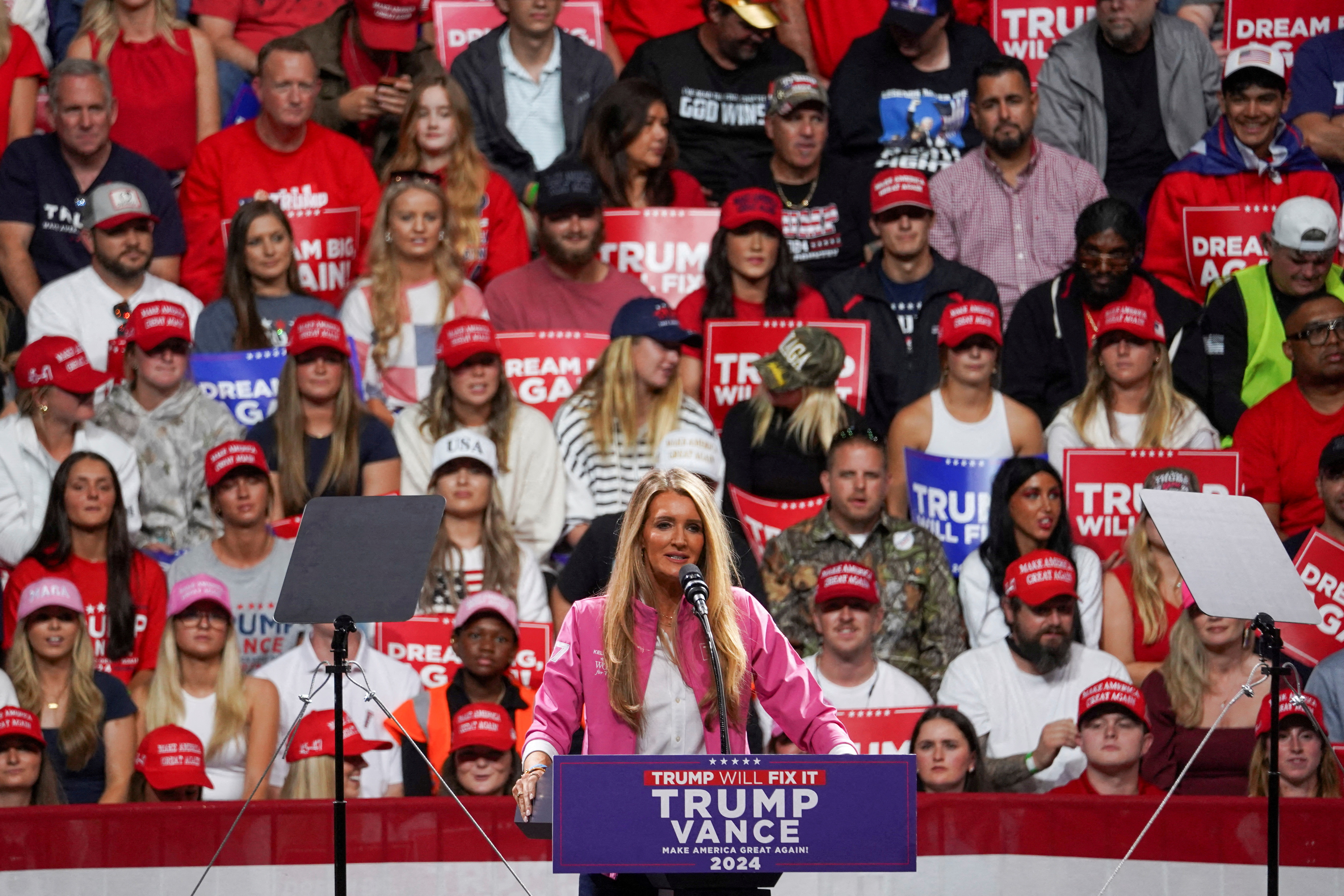 Campaign stop for Republican presidential nominee and former U.S. President Donald Trump in Macon