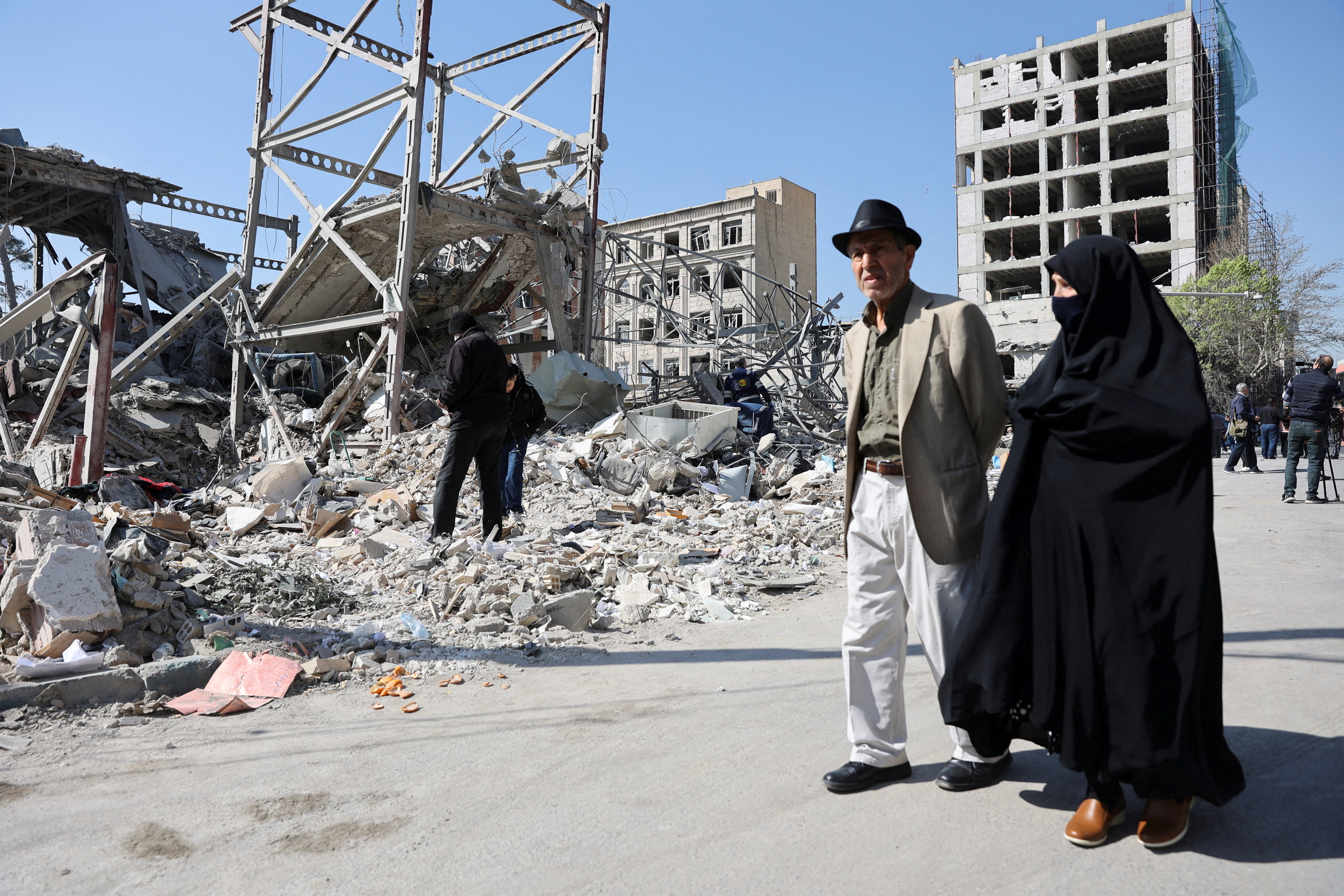 Aftermath of a strike on a police station, amid the U.S.-Israeli conflict with Iran, in Tehran