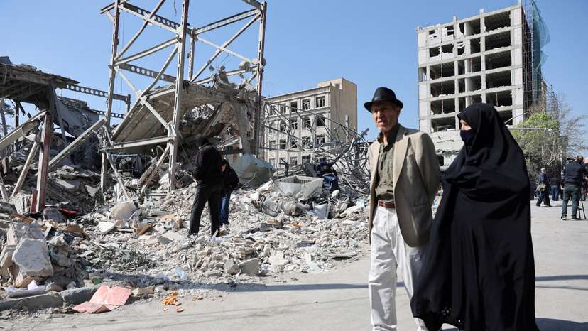 Aftermath of a strike on a police station, amid the U.S.-Israeli conflict with Iran, in Tehran