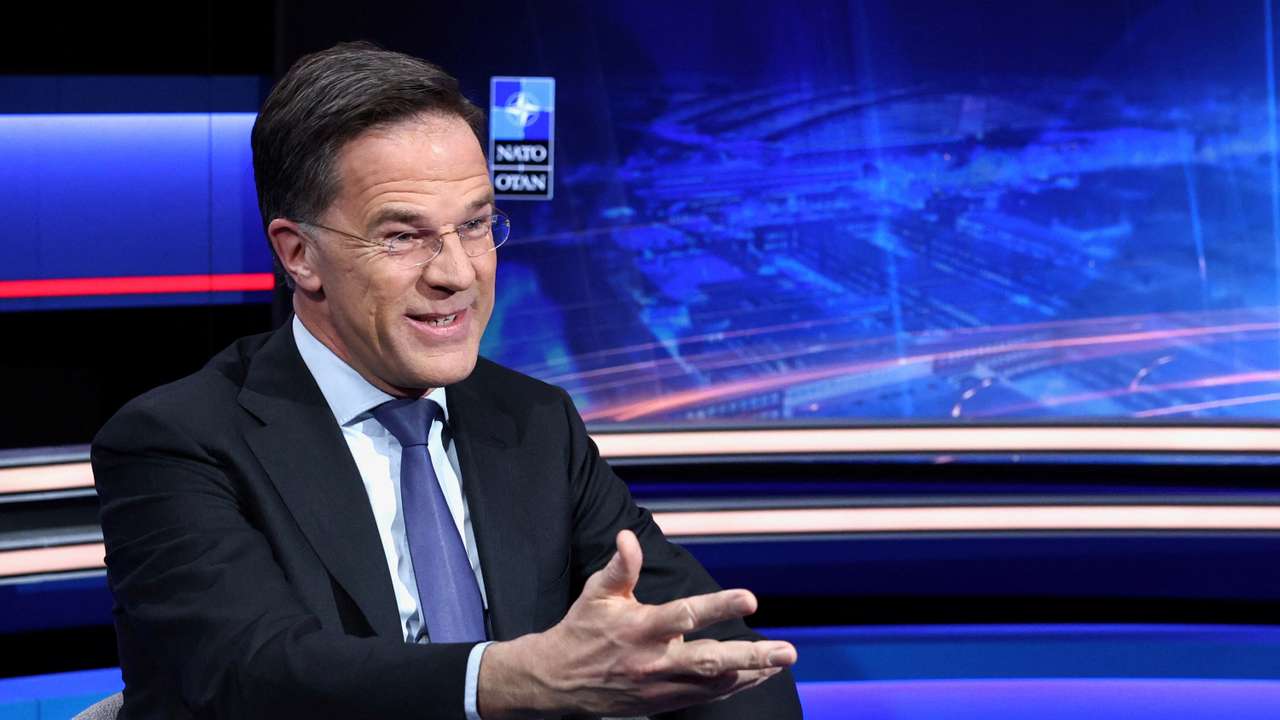 NATO Secretary General Mark Rutte reacts during a one-on-one interview with Reuters on the Iran crisis and Ukraine war in Brussels