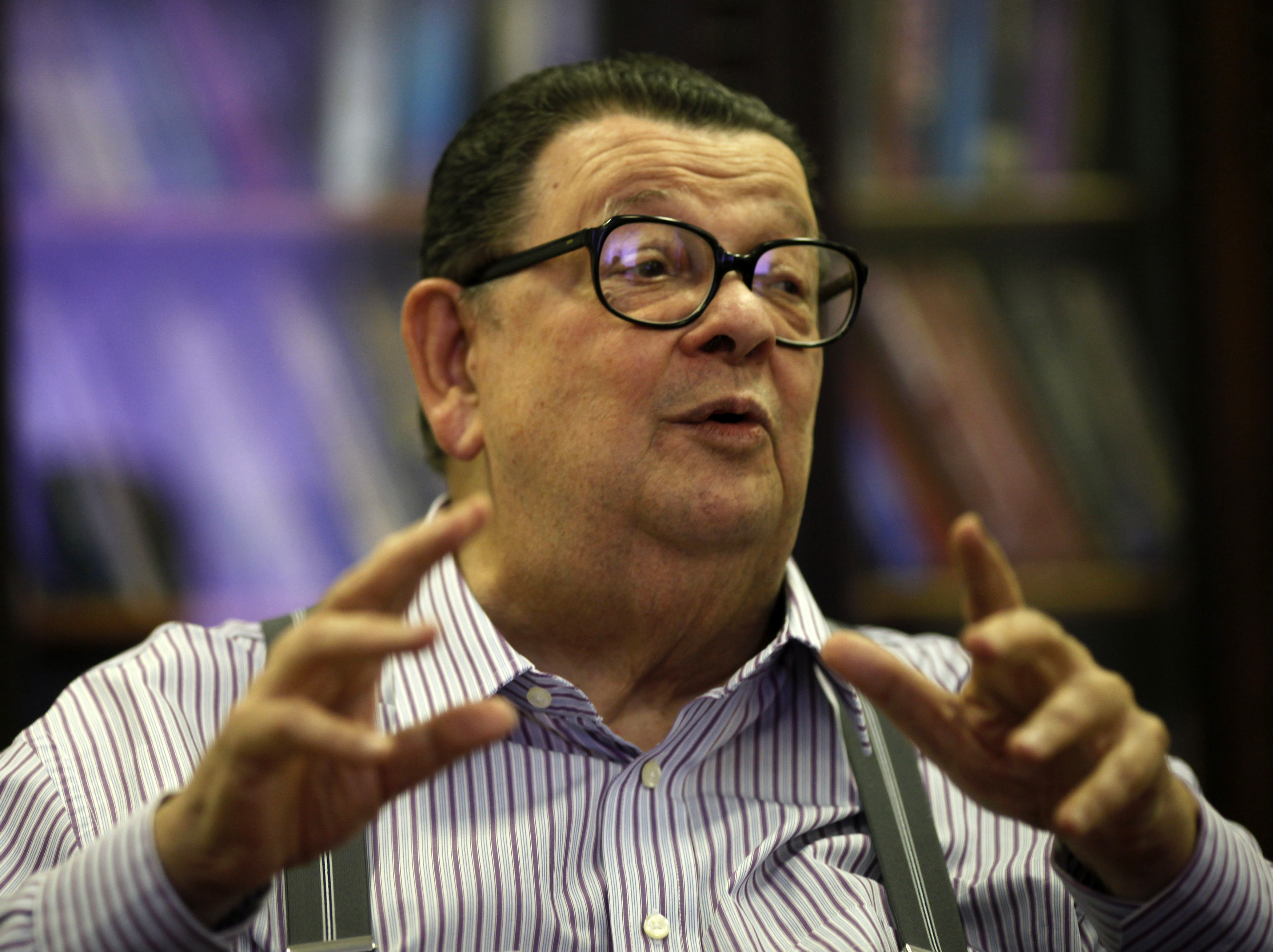 Brazil's former Finance and Planning Minister Delfim Netto attends an interview with Reuters in Sao Paulo