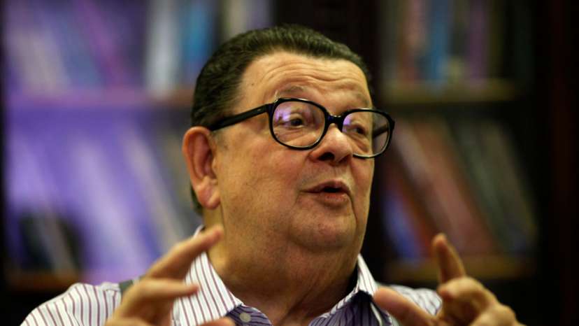 Brazil's former Finance and Planning Minister Delfim Netto attends an interview with Reuters in Sao Paulo