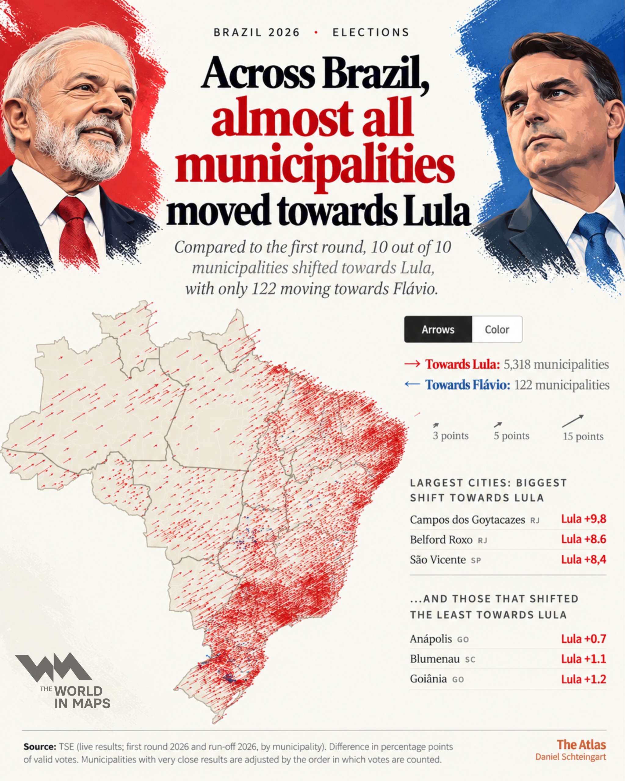 Brazil election 2026: Lula gains ground across nearly all municipalities in runoff victory