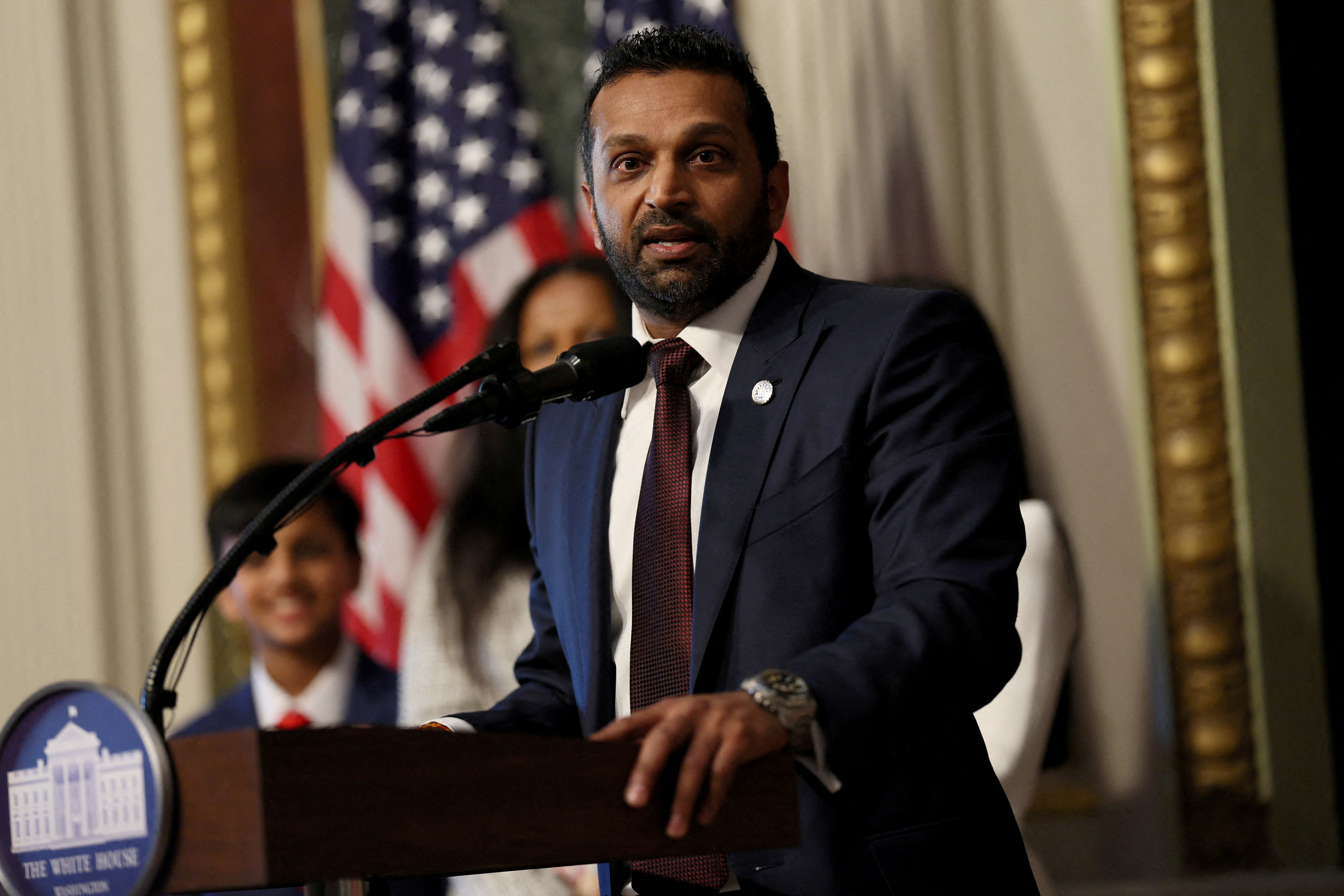 FILE PHOTO: Kash Patel is sworn in as FBI director, in Washington